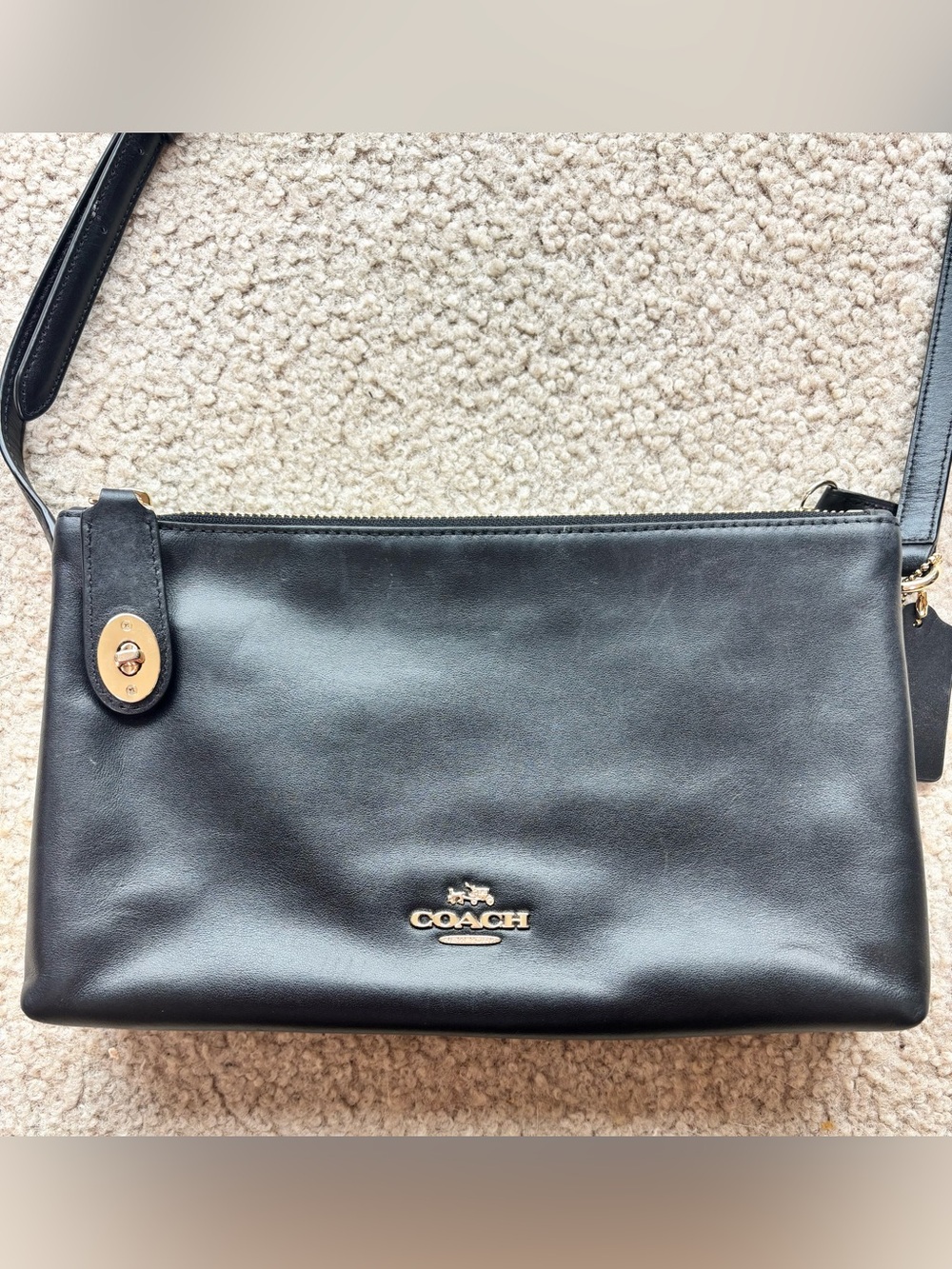 Coach Black Leather Crossbody Bag | Excellent Condition